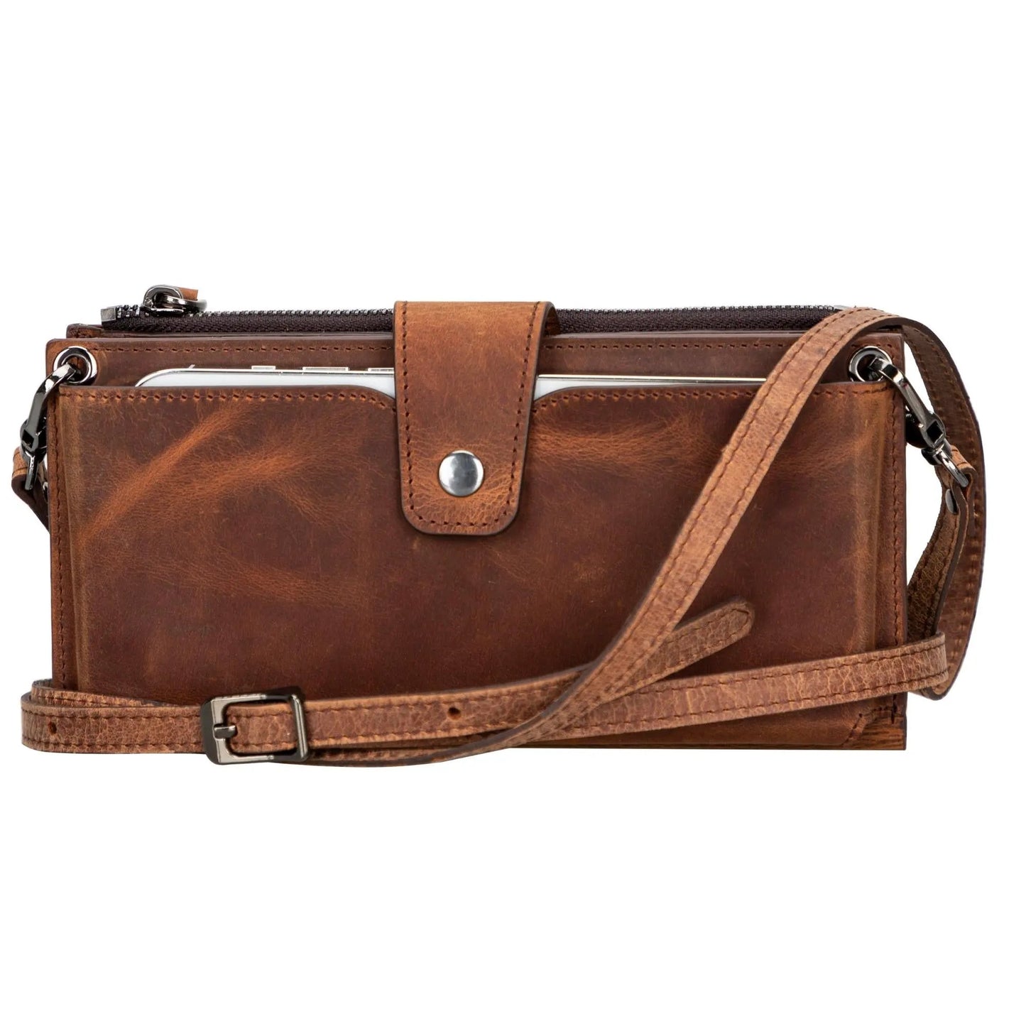Kaycee Leather Women's Cell Phone Wallet with Strap by Partner Label