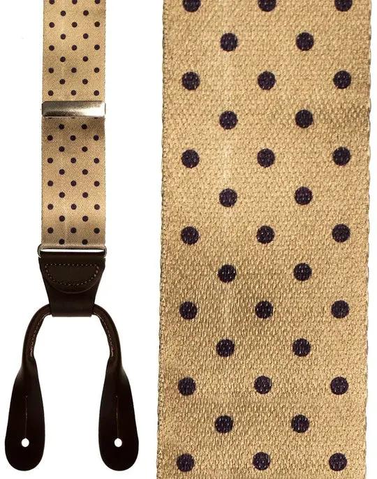 "Manhattan" Dots Suspenders 1.5"Width by Tux-USA
