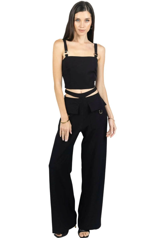 Kim Mid-Rise Women Trousers With Side Buckels by AKALIA