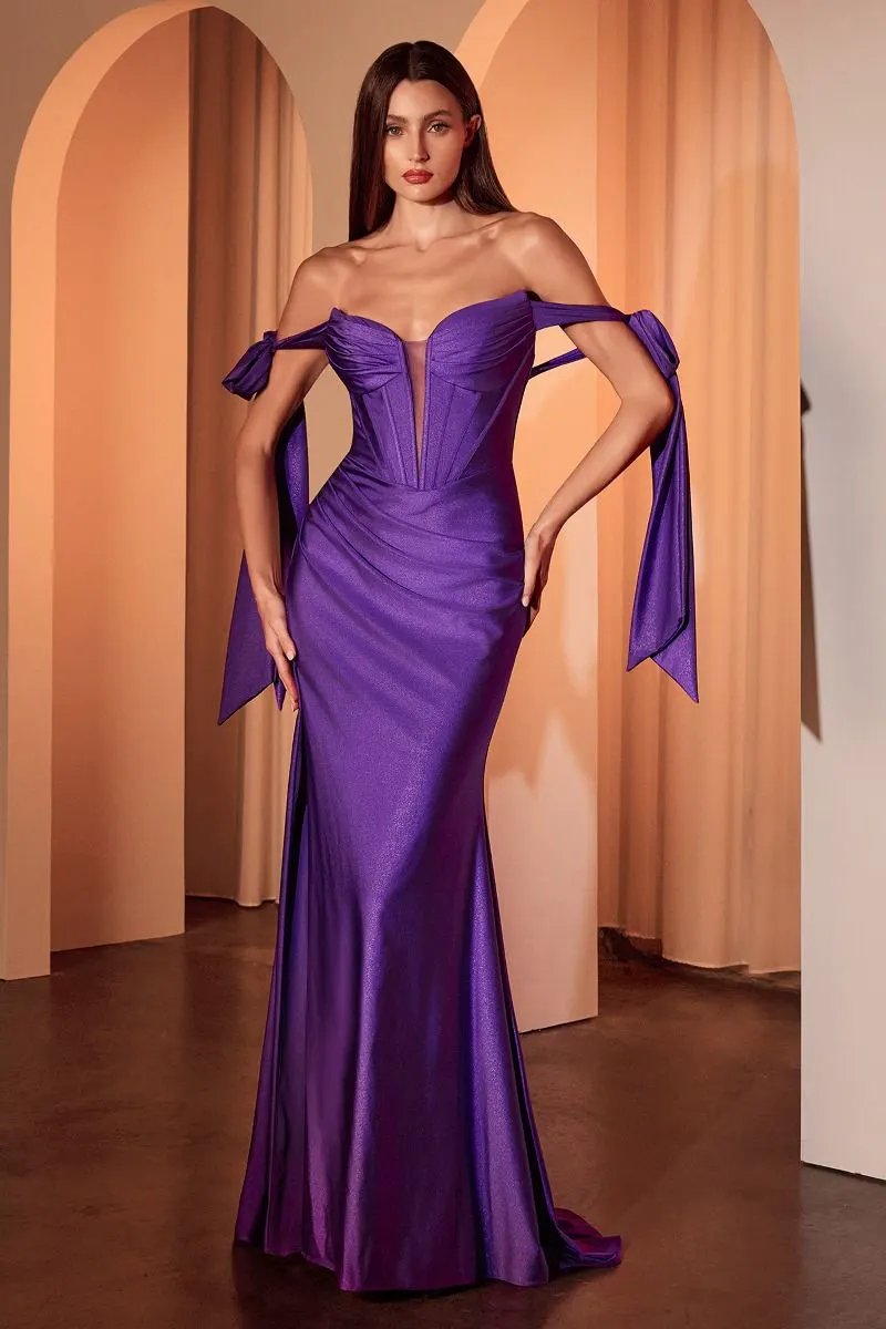 Off The Shoulder Stretch Spandex Fitted Dress by Tux-USA