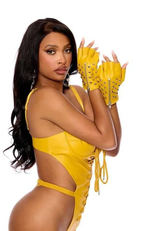 Elegant Leather Gloves with Studs and Zipper – Fashionable & Edgy by Inland Leather