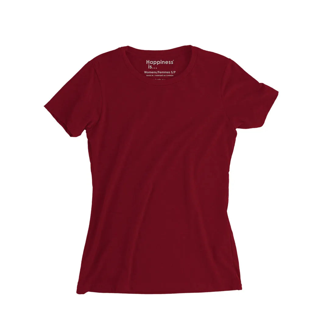 Youth Girls Plain T-shirt, Red-0