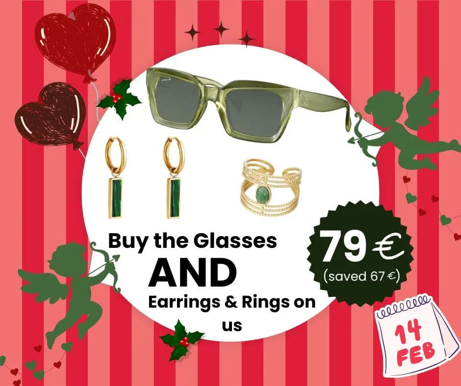 3-Piece Jewelry & Sunglasses Bundle – Was 149€, Now 79€ by La Moda Me