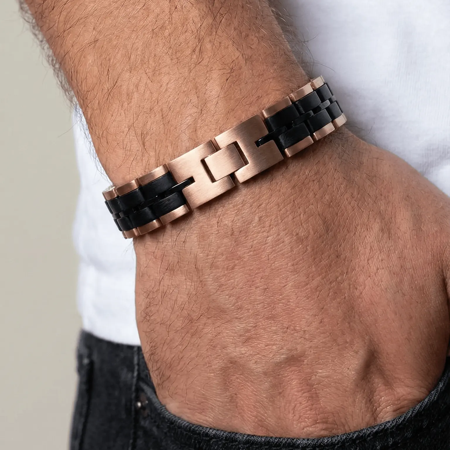Bracelet Baldr Rose Gold & Zebrawood by LA MODA ME