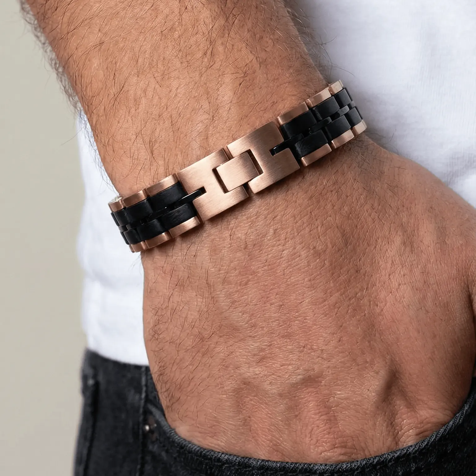 Bracelet Baldr Rose Gold & Zebrawood by LA MODA ME