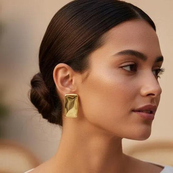 Earrings Giselle - Gold Plated Elegant Earrings by La Moda Me