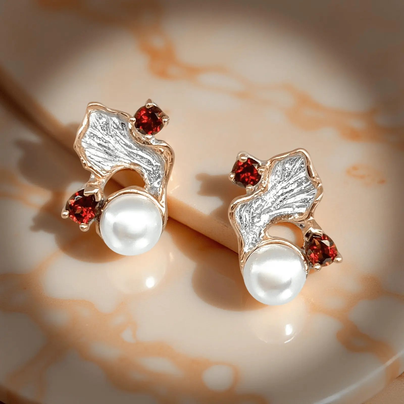 Earrings Fiamma - Sterling Silver Flame Design Earrings by La Moda Me