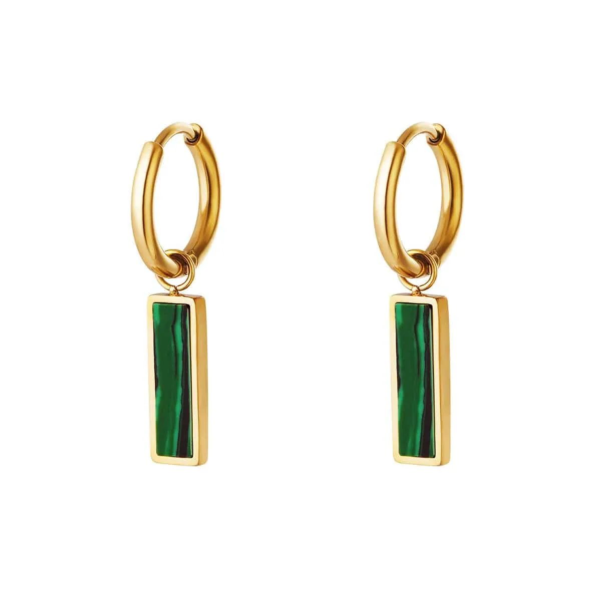 Earrings Fresh - Gold Plated Modern Fresh Design by La Moda Me
