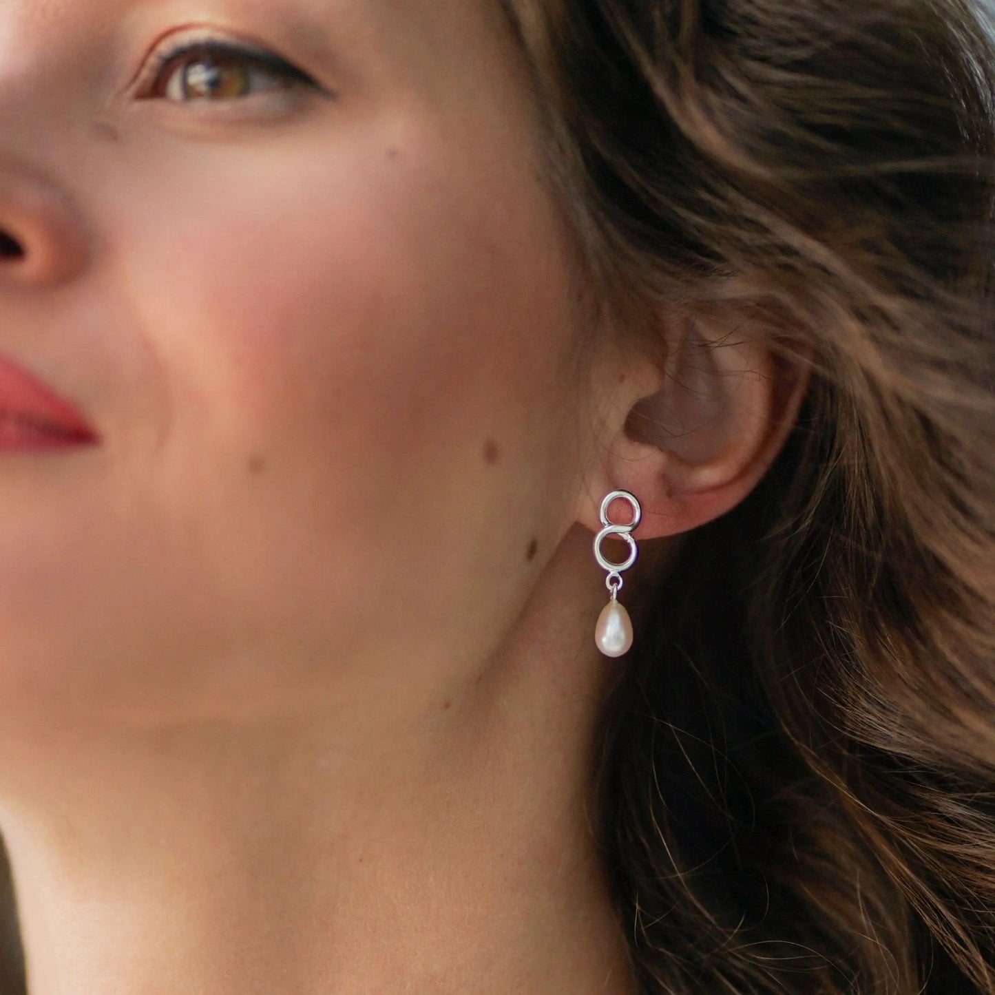 Earrings Infinity - Gold Plated Infinity Symbol Earrings by La Moda Me
