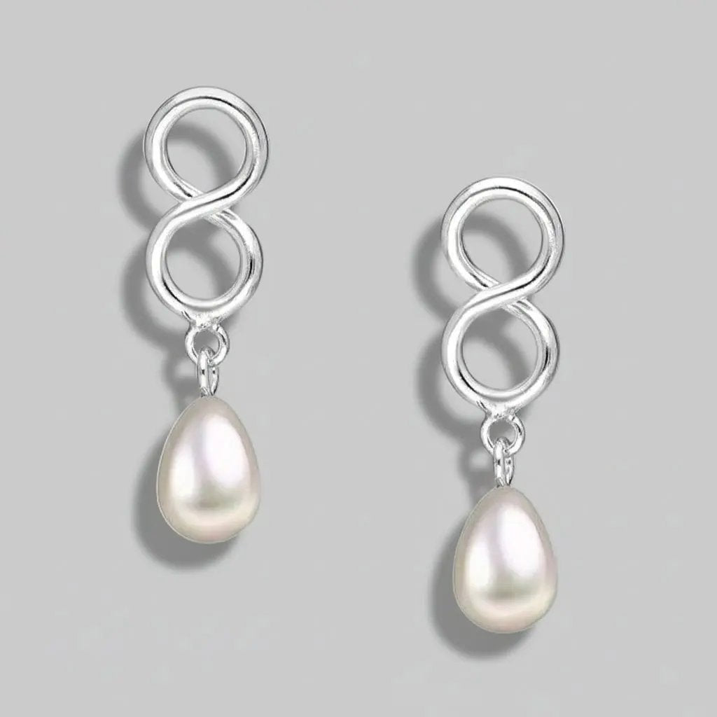 Earrings Infinity - Gold Plated Infinity Symbol Earrings by La Moda Me