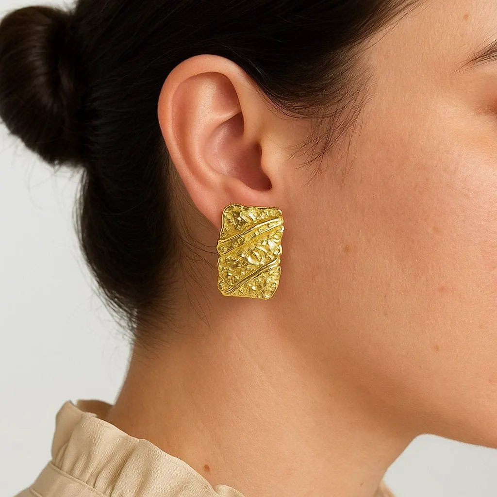 Earrings Liana - Gold Plated Elegant Earrings by La Moda Me