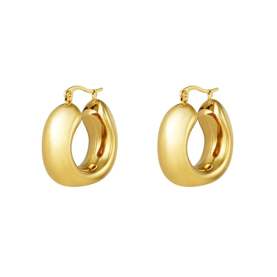 Earrings Nicole - Gold Plated Elegant Earrings by La Moda Me