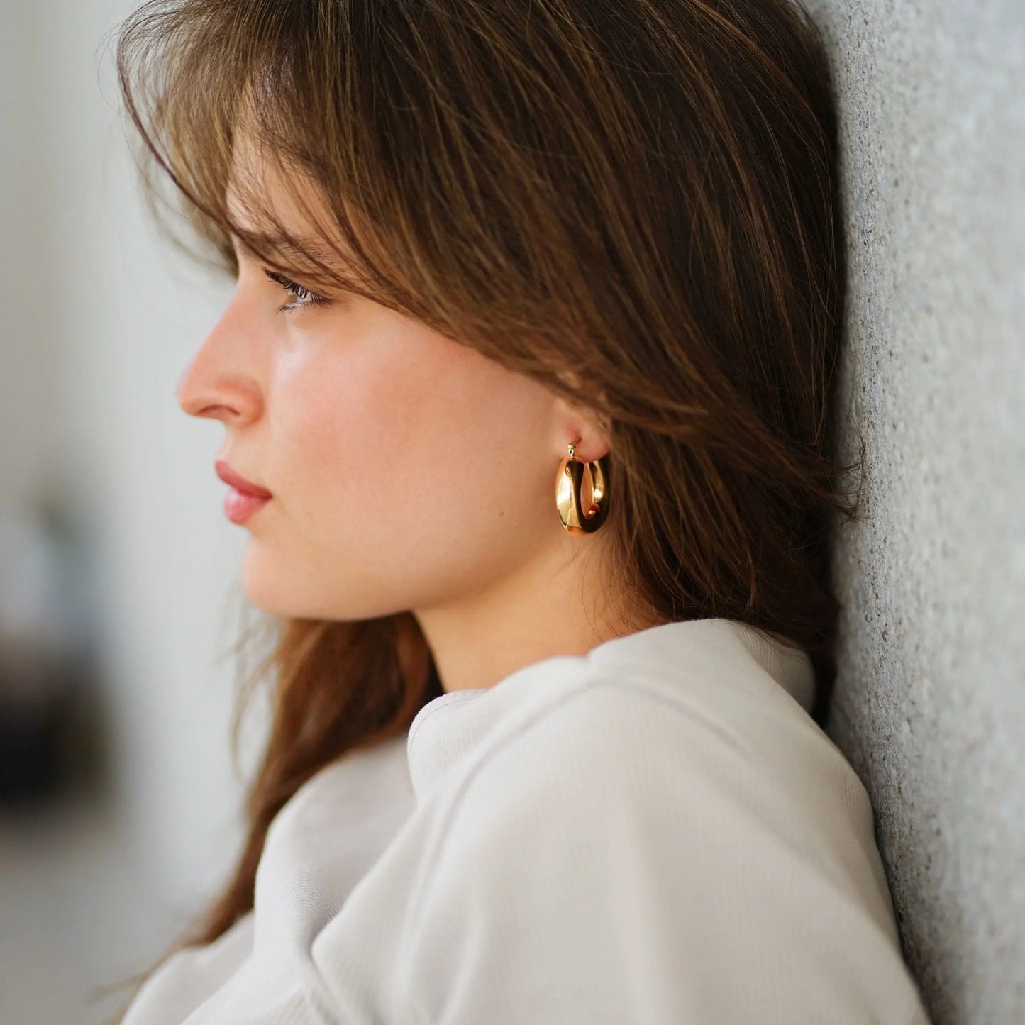 Earrings Nicole - Gold Plated Elegant Earrings by La Moda Me