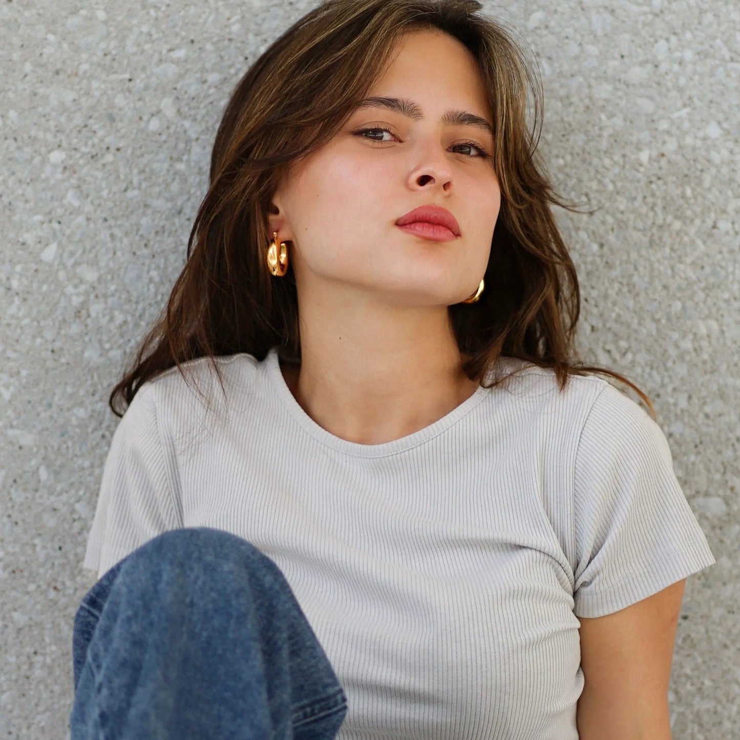 Earrings Nicole - Gold Plated Elegant Earrings by La Moda Me
