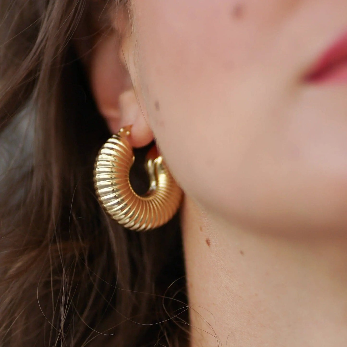 Earrings Pure - Gold Plated Stainless Steel Minimalist Earrings by La Moda Me