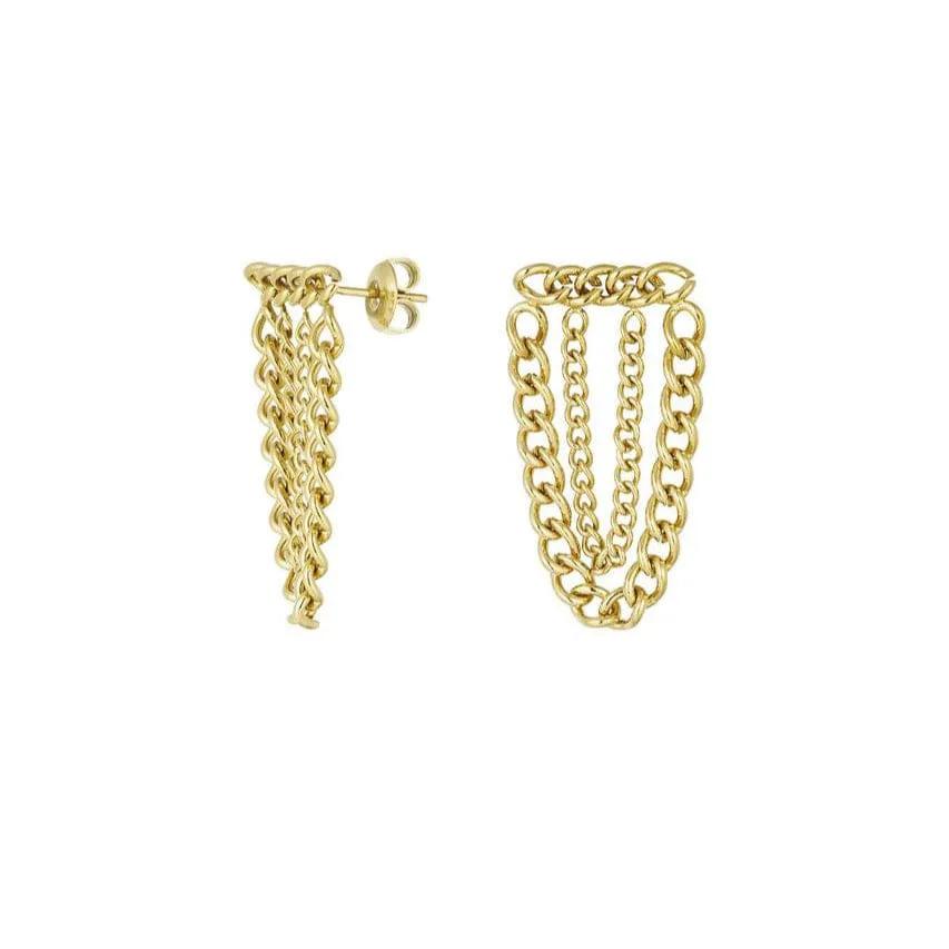 Earrings Romy - Gold Plated Elegant Earrings by La Moda Me