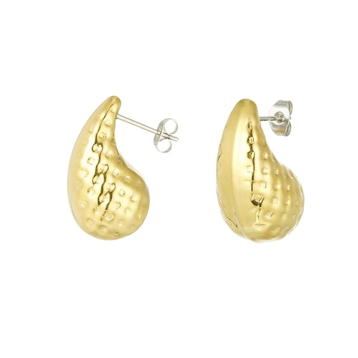 Earrings Selena - Gold Plated Elegant Statement Earrings by La Moda Me