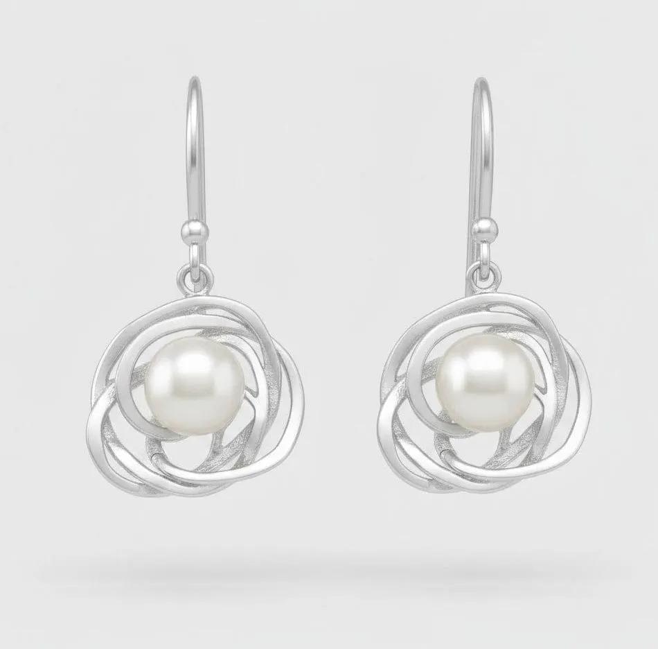 Earrings Twist - Gold Plated Twisted Design Earrings by La Moda Me