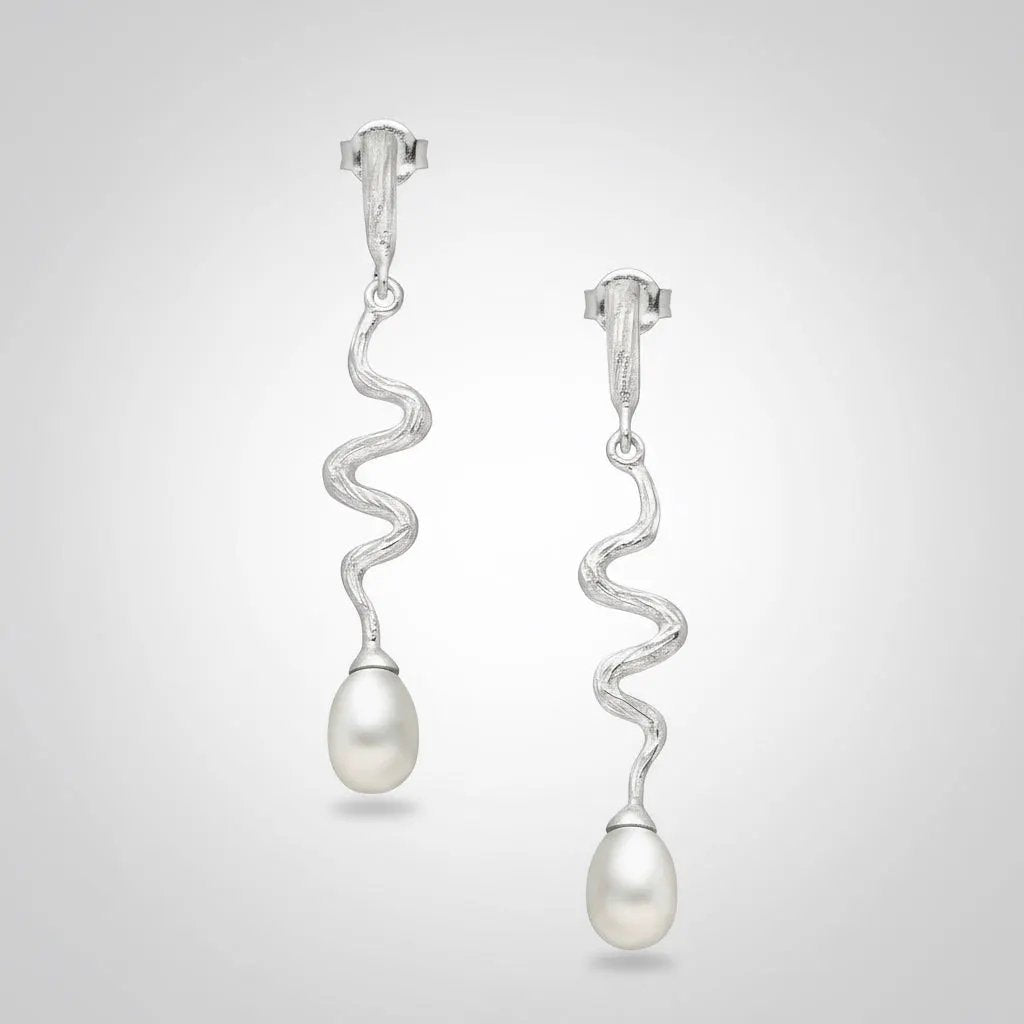 Earrings Wave - Wave Design Earrings by La Moda Me