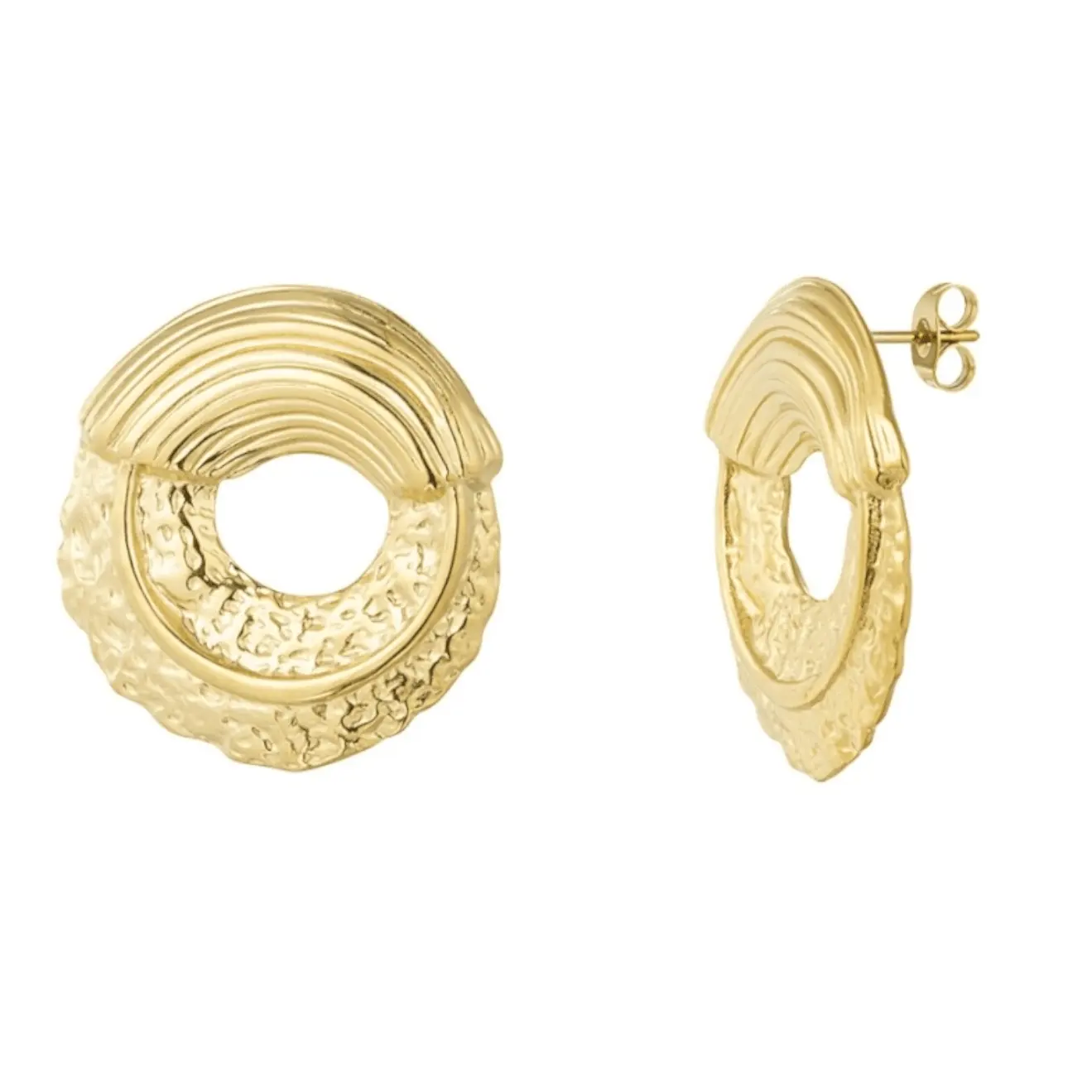 Earrings Yun - Gold Plated Minimalist Earrings by La Moda Me
