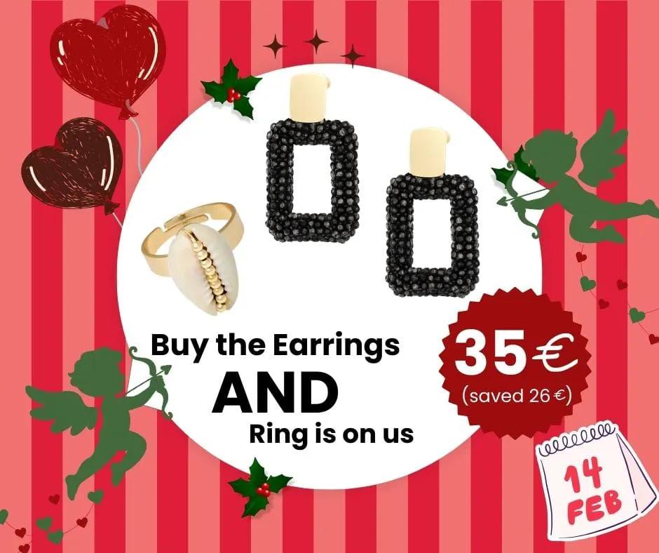 Get FREE Ring with Earrings - Holiday Glam Bundle by La Moda Me