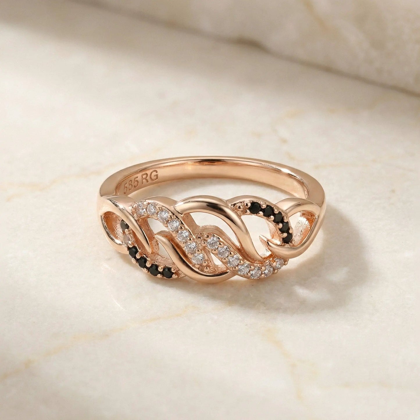 Nina Braided Ring by La Moda Me