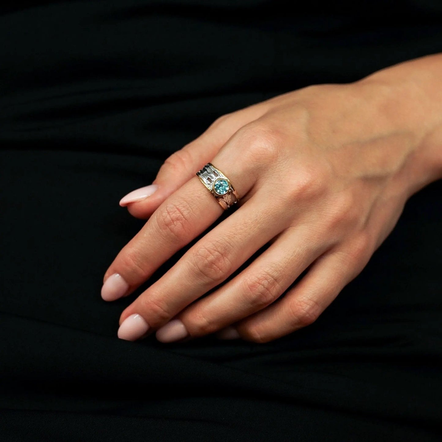 Ring Stella Azzurra - Sterling Silver Sky Blue Topaz Ring by La Moda Me