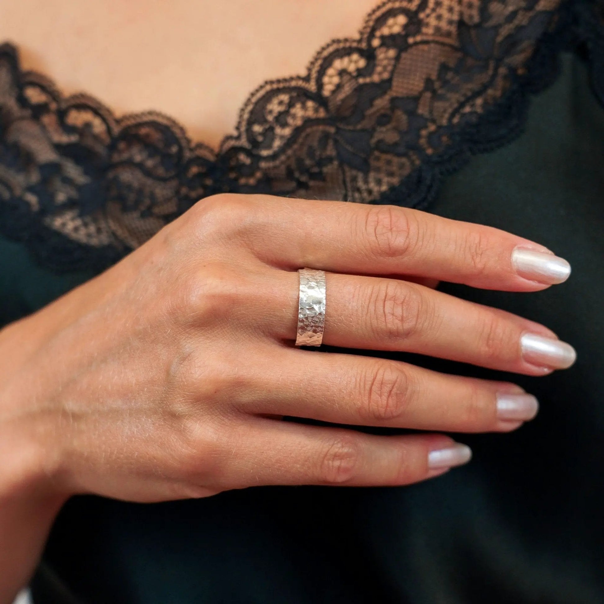 Ring Riverside - Sterling Silver River-Inspired Ring by La Moda Me