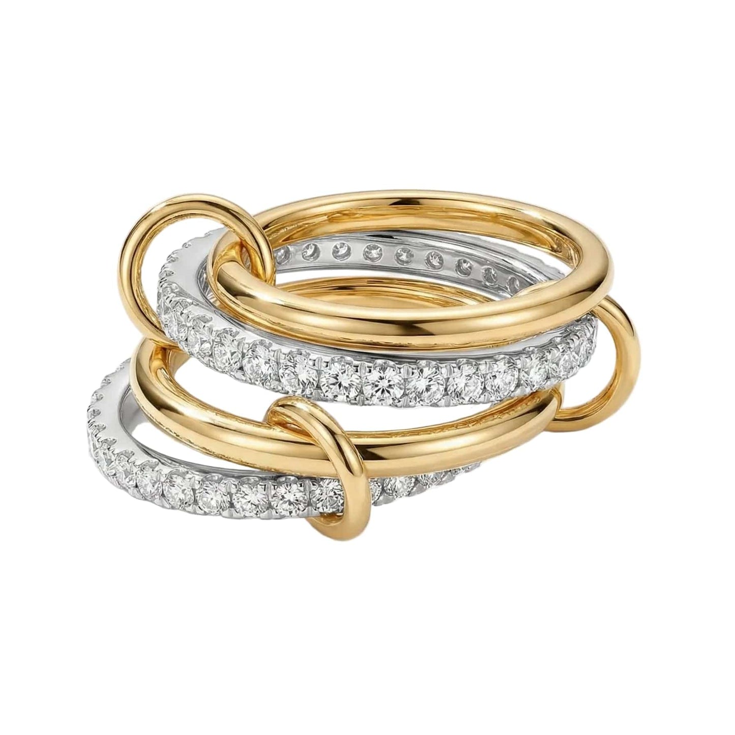 Holly - Interlocking Crystal Ring by LA MODA ME