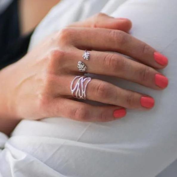 Ring Symphony - Sterling Silver Gold Plated Elegant Ring by La Moda Me