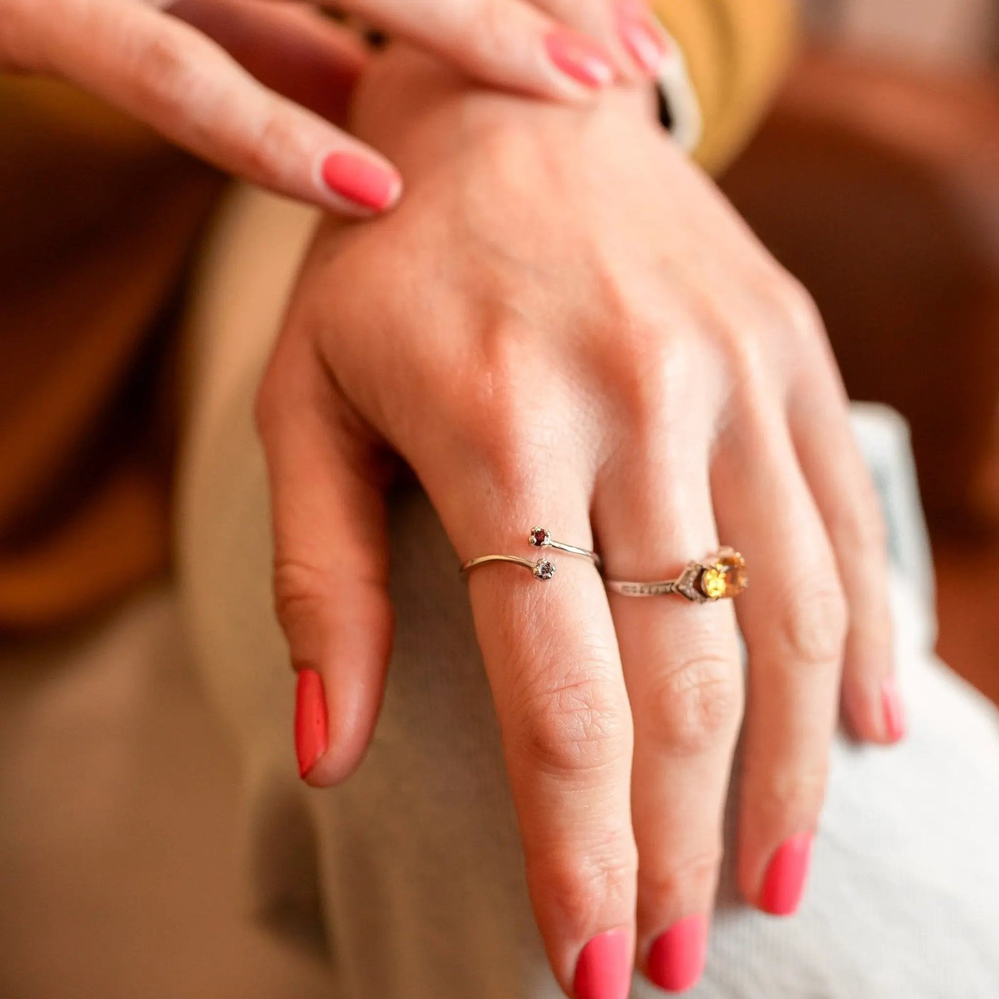 Ring Samarkand - Sterling Silver Zirconia & Citrine Ring by La Moda Me