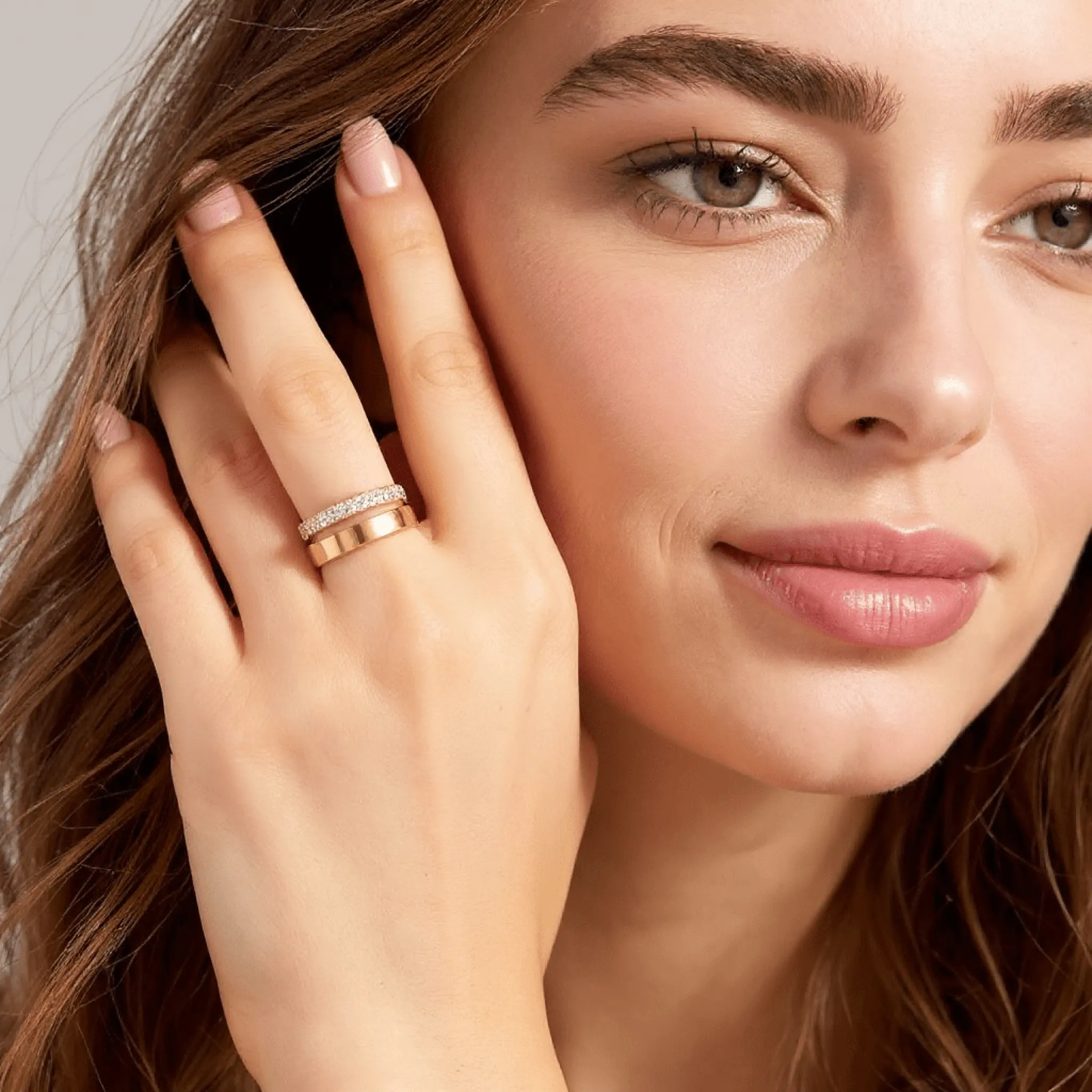 Ring Vera - Gold Plated Stainless Steel Stackable Ring by La Moda Me