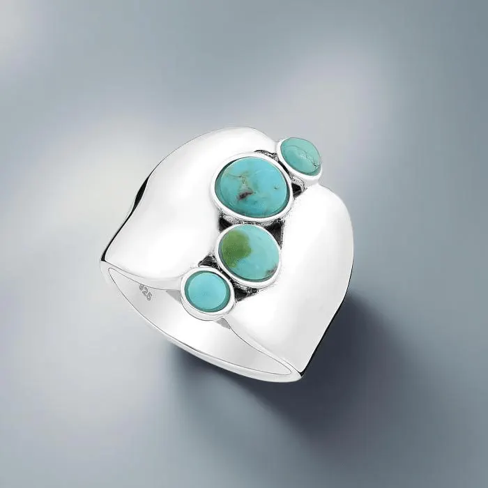 Ring Waterdrops - Sterling Silver Water-Inspired Ring by La Moda Me