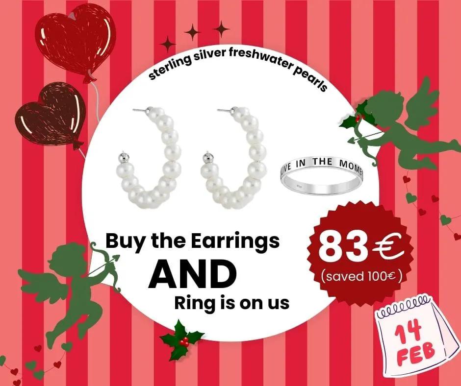 Silver Earrings + Free Ring – Limited Bundle by La Moda Me