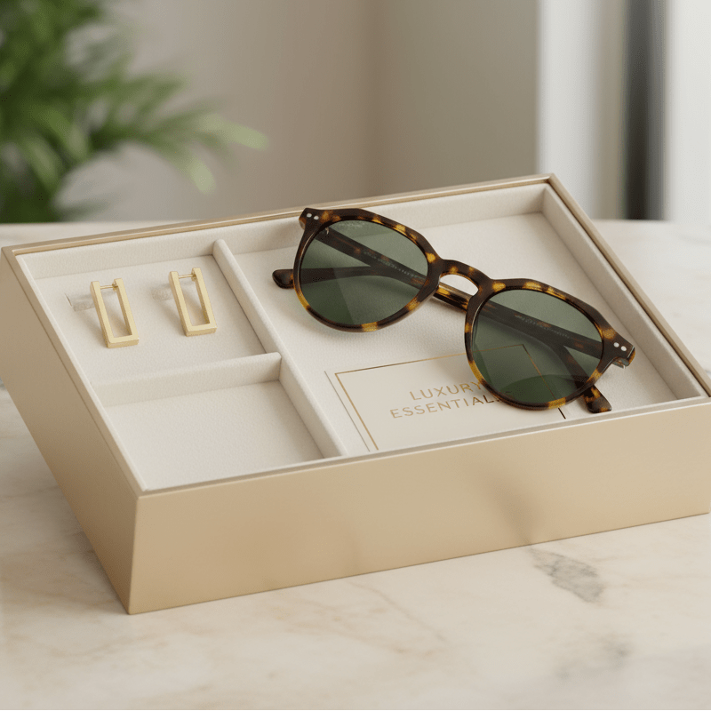 Minimalist Essentials Set - Sunglasses & Earrings Bundle by La Moda Me