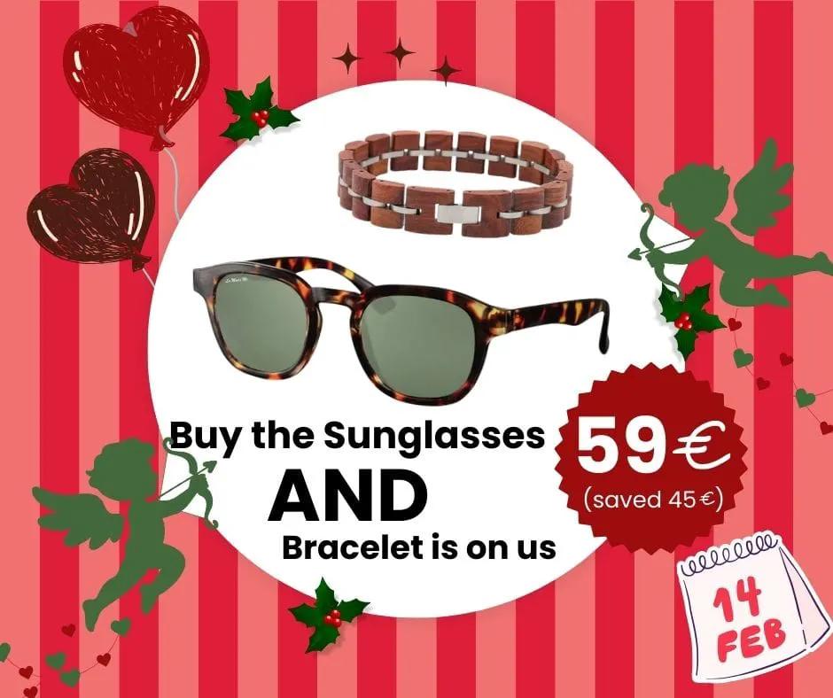 Sunglasses Zoe + Free Bracelet Lignum – Limited Bundle by La Moda Me