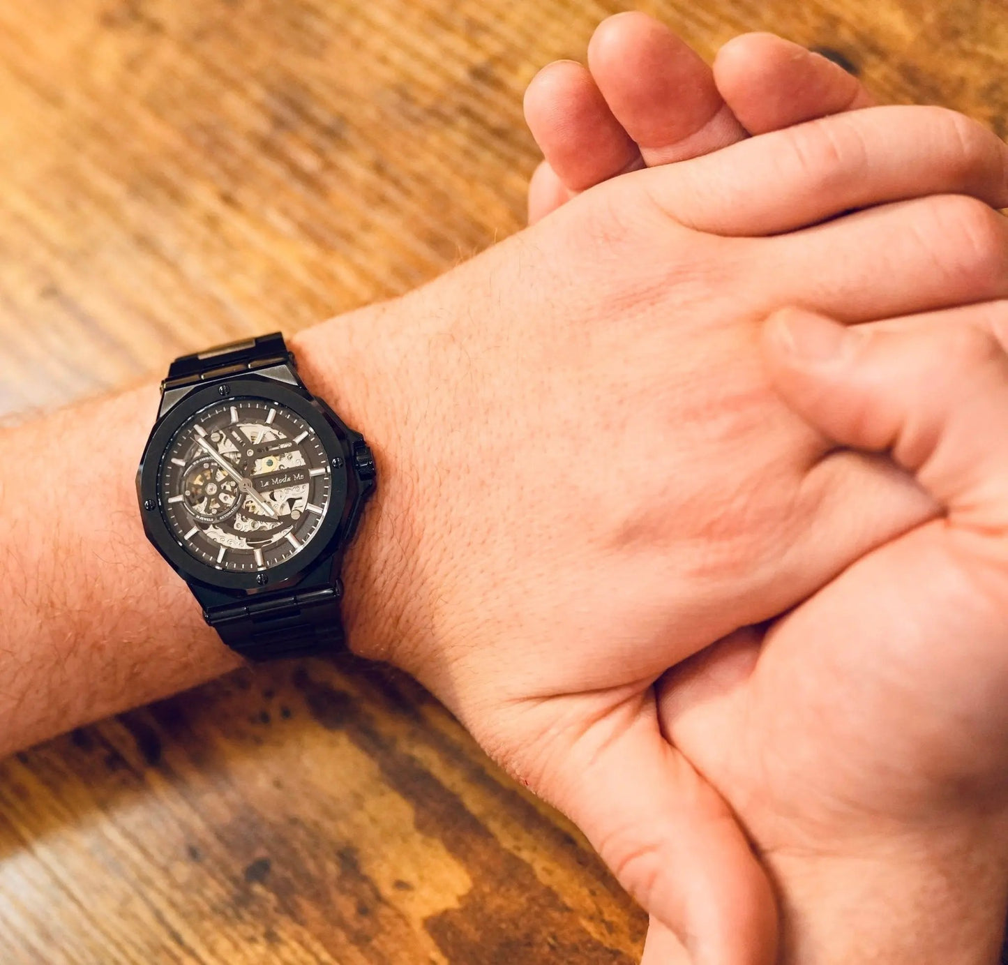 Ayoro Blackcore Skeleton AG8 Watch - Luxury Skeleton Timepiece by La Moda Me