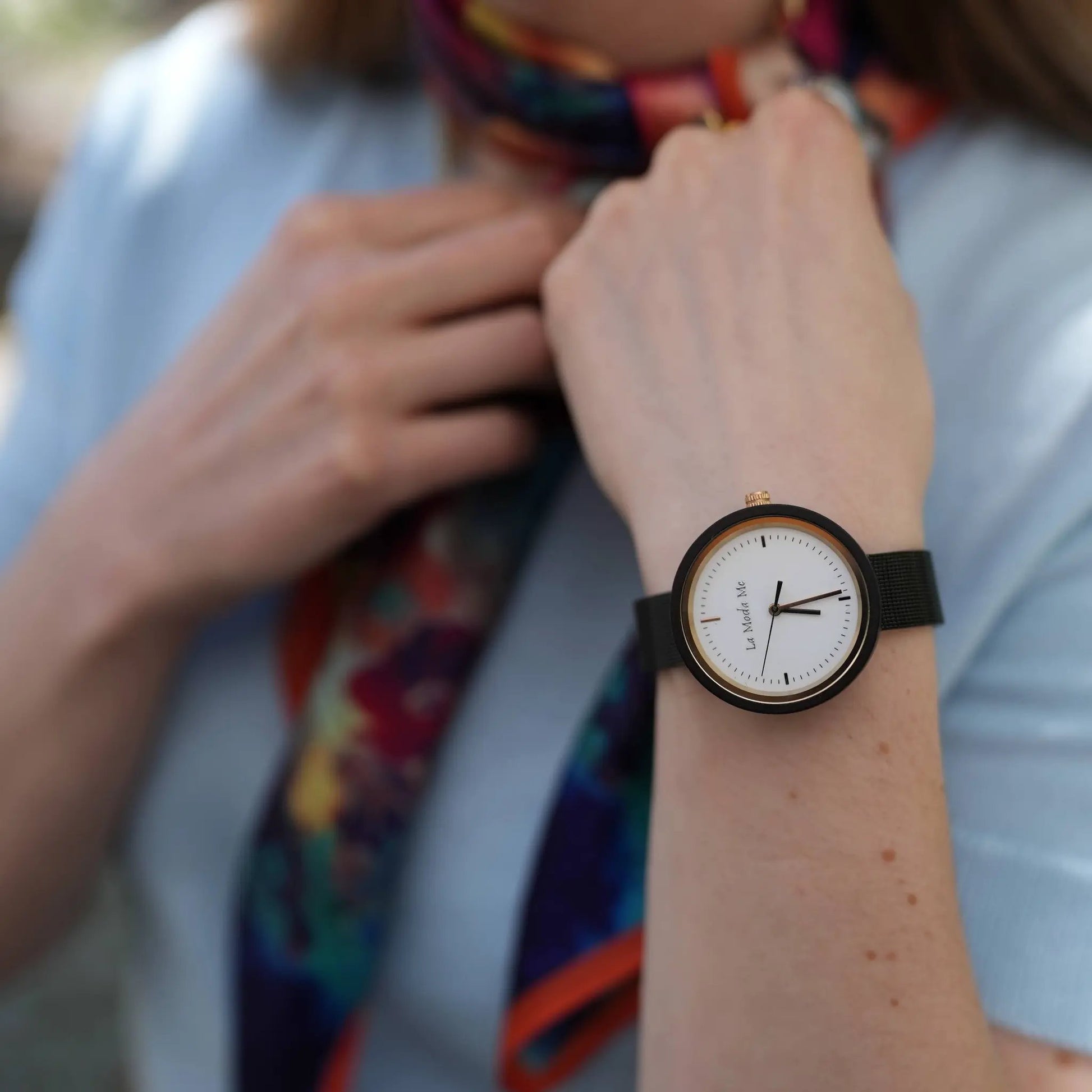 Watch Lumin Ron Black - Eco-Friendly Minimalist Elegant Timepiece by La Moda Me