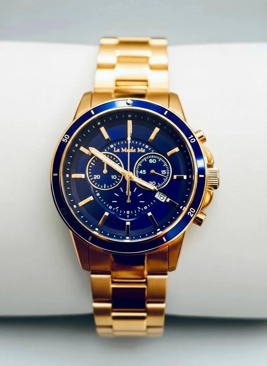 CEO Handshake Blue Watch - Executive Luxury Timepiece by La Moda Me