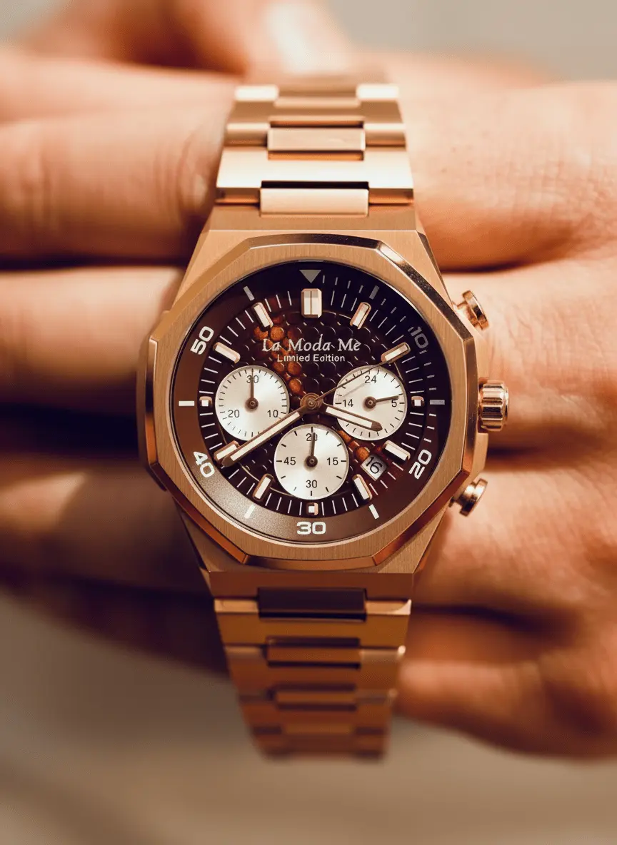 Crimson Horizon Maroon Watch - Premium Luxury Timepiece by La Moda Me