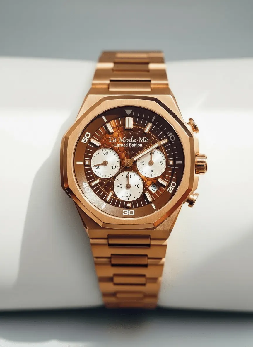 Crimson Horizon Maroon Watch - Premium Luxury Timepiece by La Moda Me