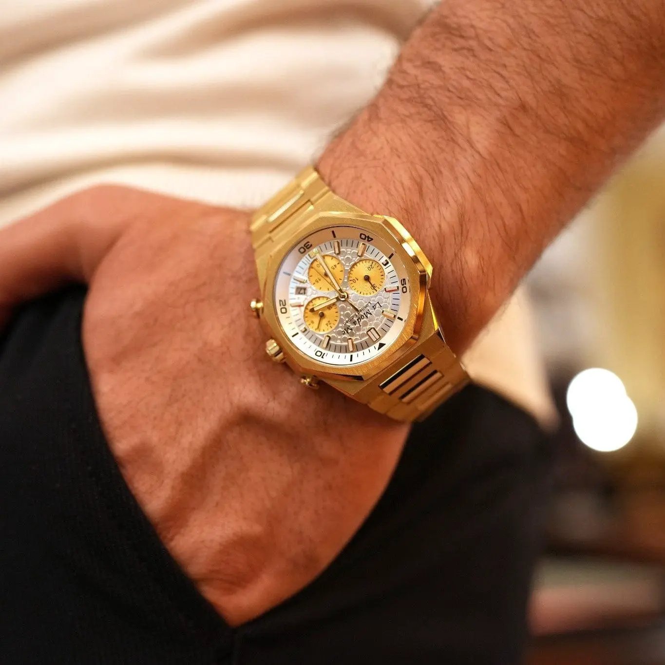 G-Euo Limited Edition Gold Tone Watch - Exclusive Luxury by La Moda Me
