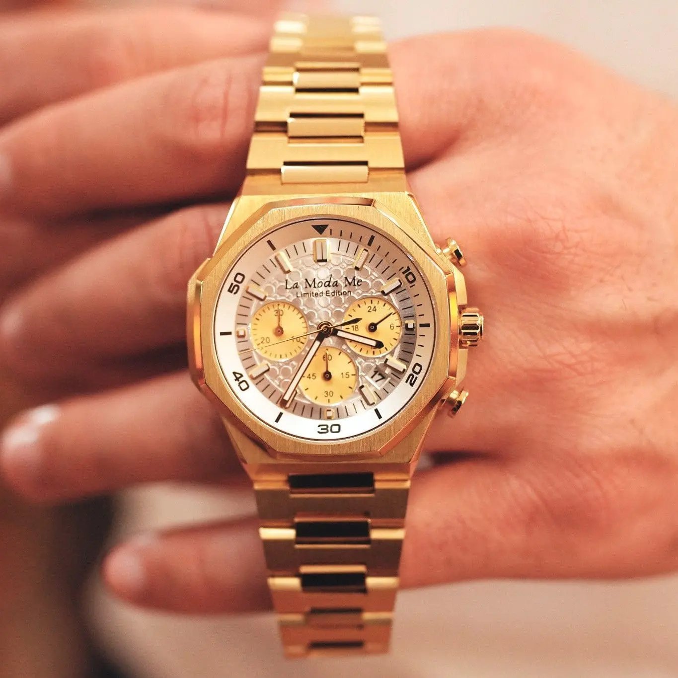 G-Euo Limited Edition Gold Tone Watch - Exclusive Luxury by La Moda Me