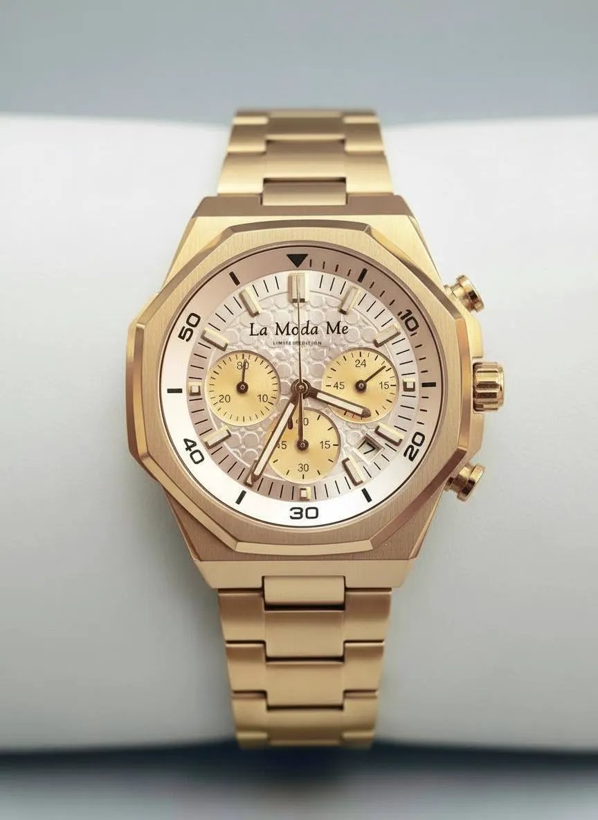 G-Euo Limited Edition Gold Tone Watch - Exclusive Luxury by La Moda Me