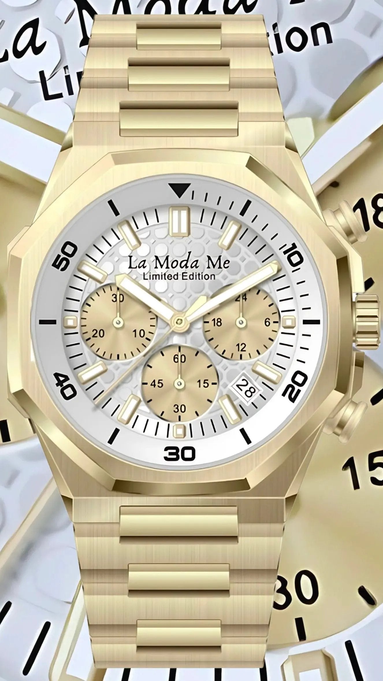 G-Euo Limited Edition Gold Tone Watch - Exclusive Luxury by La Moda Me