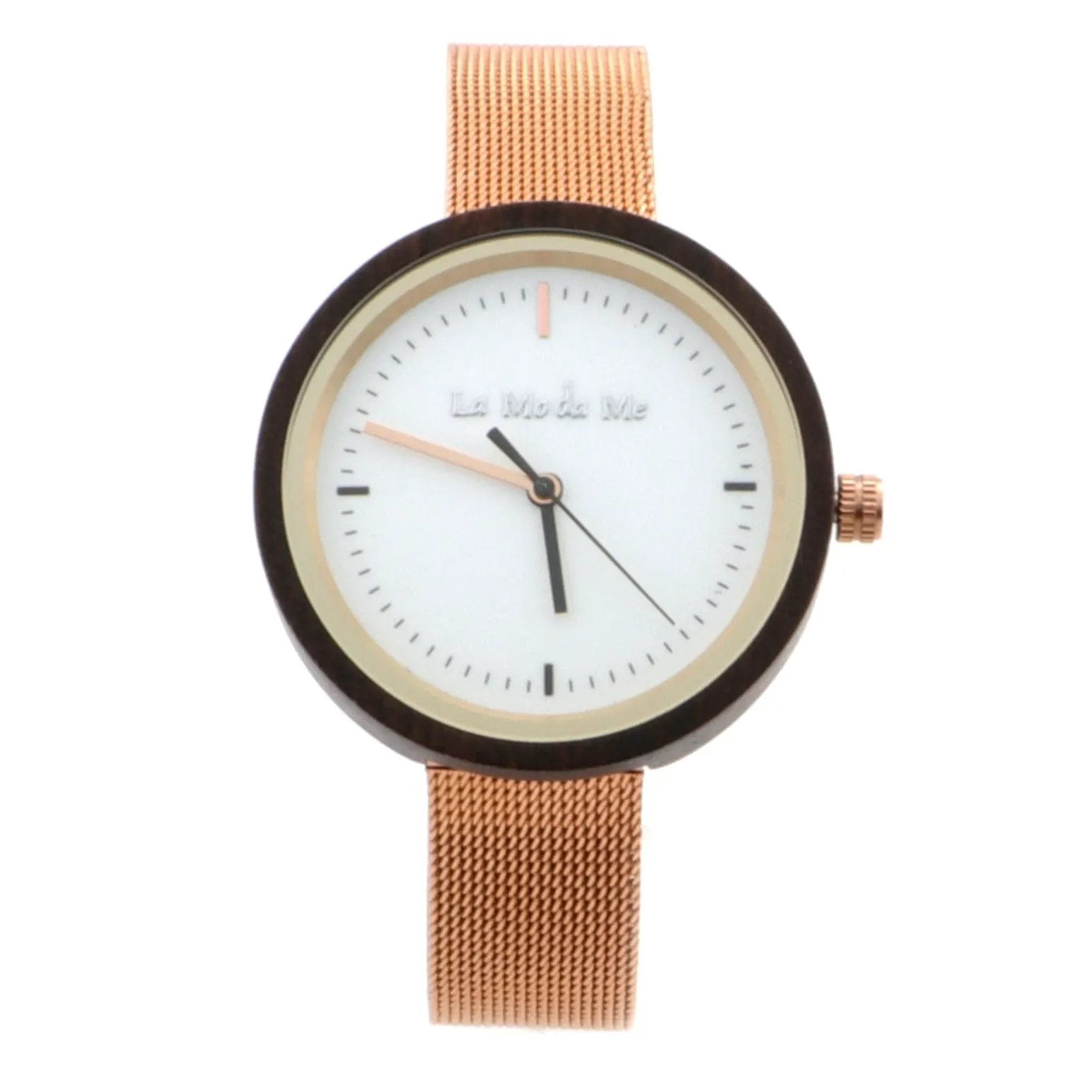 Watch Lumin Rosegold - Eco-Friendly Minimalist Round Timepiece by La Moda Me