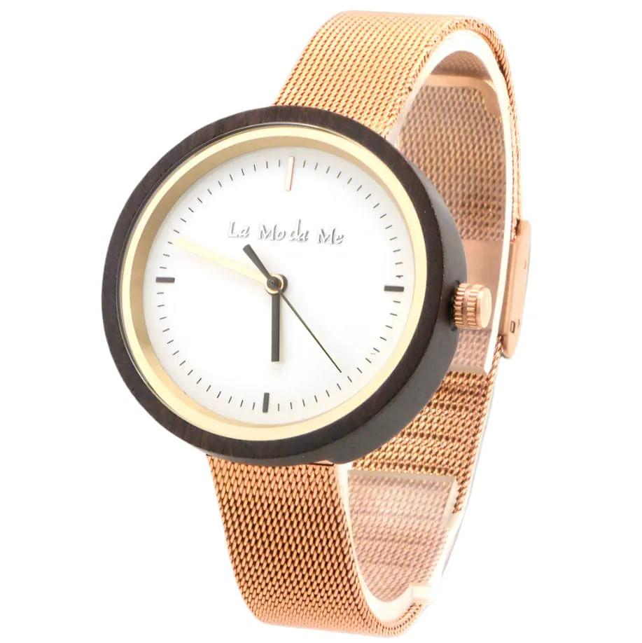 Watch Lumin Rosegold - Eco-Friendly Minimalist Round Timepiece by La Moda Me