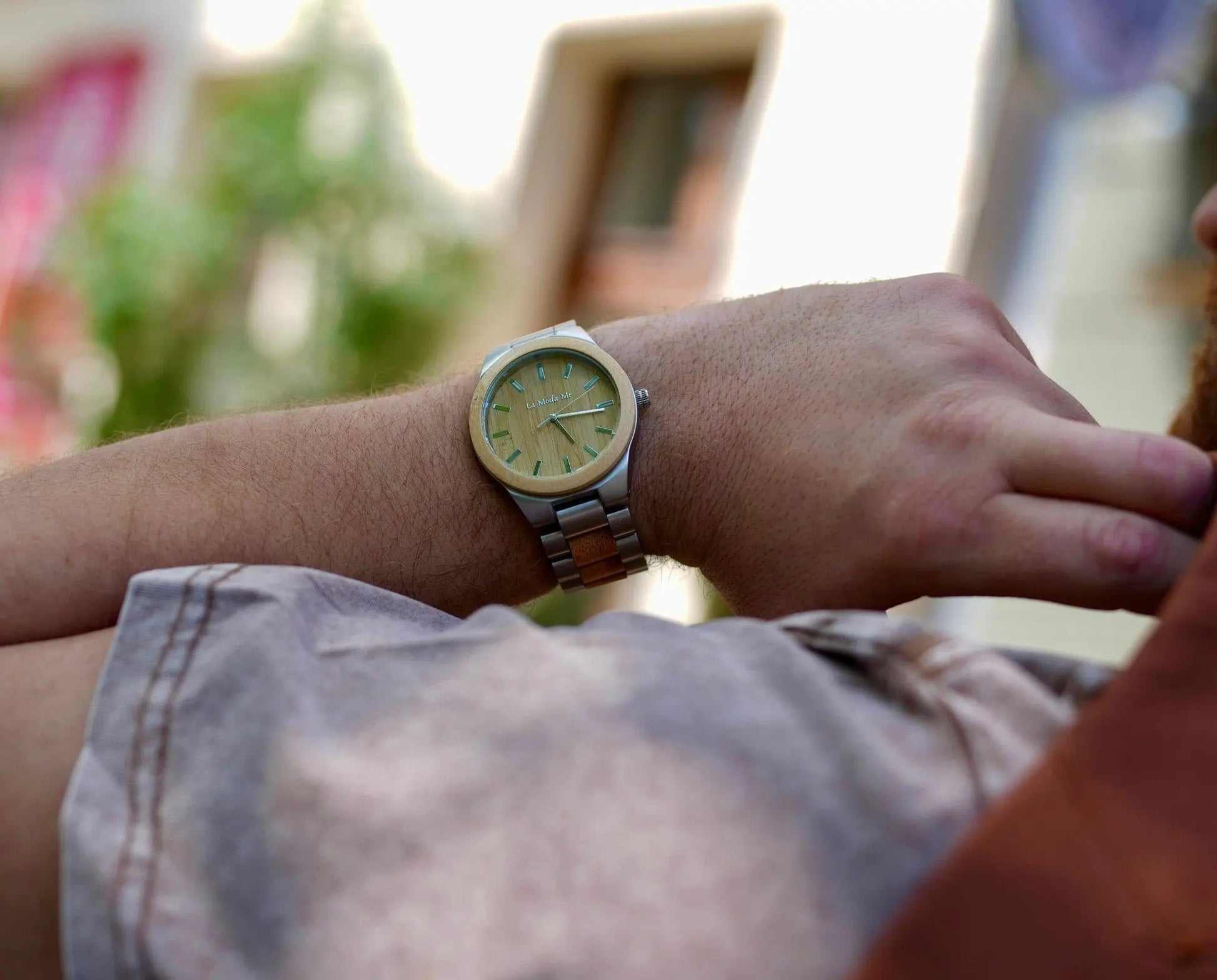 Watch Ember - Eco-Friendly Gold Oak Wooden Timepiece by La Moda Me