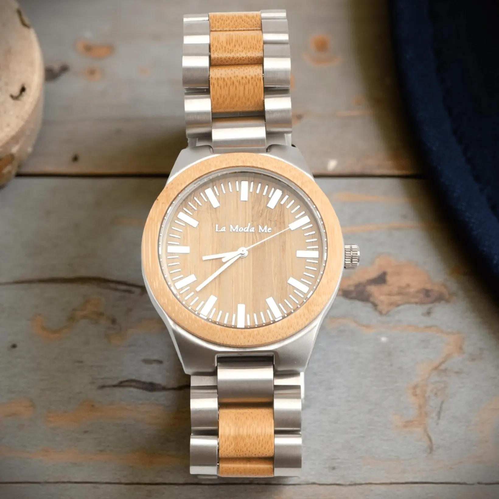 Watch Ember - Eco-Friendly Gold Oak Wooden Timepiece by La Moda Me