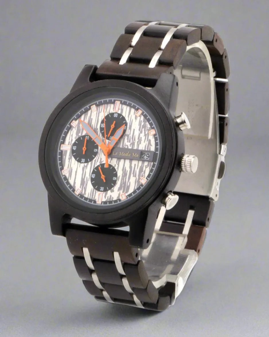 Watch Ironwood - Eco-Friendly Olivewood Minimalist Timepiece by La Moda Me